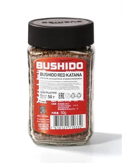 Растворимый кофе Bushido Red Katana, 50 гр — LUCKYCO-REDKT50