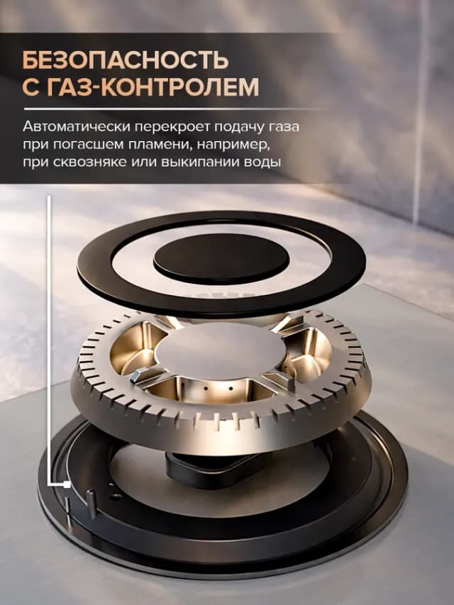 Варочная панель газовая встраиваемая 3 конфорки
