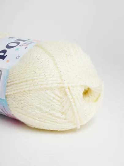 Пряжа- Polosu Brillo 97% акрил, 3% проволока, 100 г, 300 м — PRYAJA1-BRILLO-КРЕМОВ