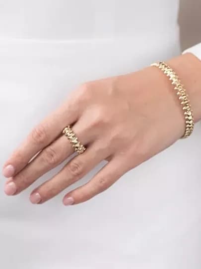 Набор браслет и кольцо “Stainless Steel” Xuping Оятал курс — CARTEIR-CARTIER1-ЗОЛОТ-17