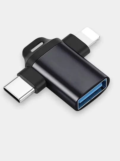 USB-C HUB, многофункциональный адаптер с портами USB 3.0, USB-C, HDMI, SD и MicroSD — ALCHINA-OTG2-ТЕМНСЕР