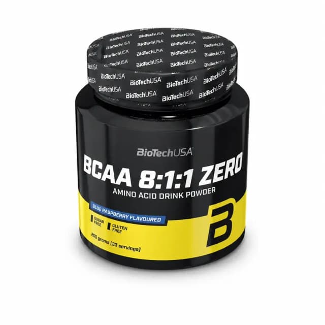Aminokislotalar kompleksi BCAA 8:1:1 Zero BioTechUSA (Blue Raspberry) 250 g (33 srv)