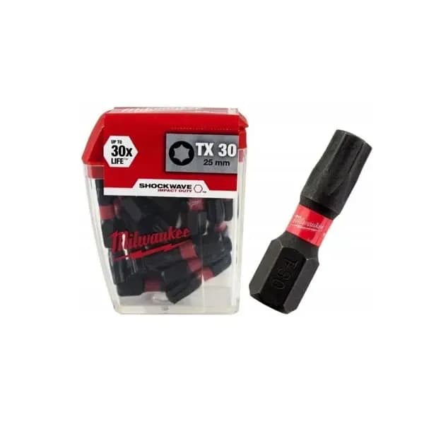 Биты для шуруповерта MILWAUKEE SHOCKWAVE IMPACT DUTY TX30 Х 25ММ 4932430886