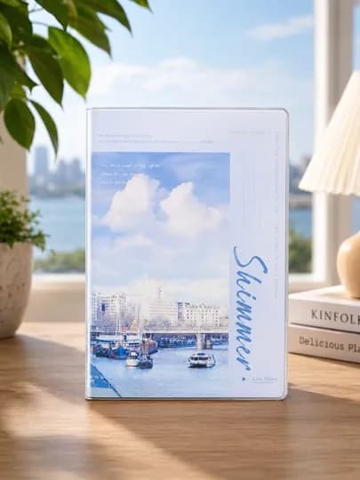 Блокнот Blaknot Secret Garden формата А5 — 52 листа, клетчатый узор, прозрачная обложка — SARBEL-BKSECRETA5-ЧЕРН