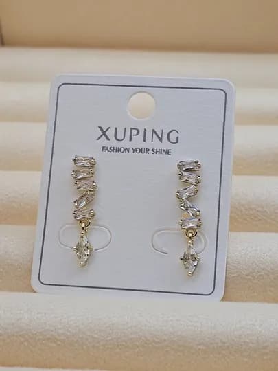 Золотистые серьги для женщин, бижутерия, Xuping — UNCLOTH-ZIRAKN4-ОЛИВК