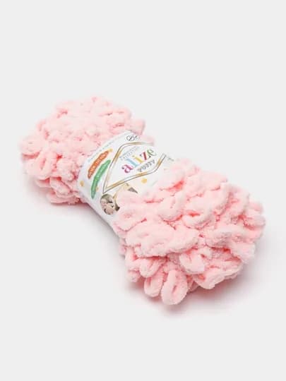 Пряжа Alize Puffy с большими петельками, однотонный — KARTOPU-ALPUFY2-ПУДР