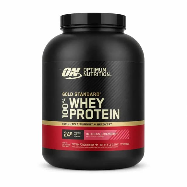 Zardobli protein Gold Standard 100% Whey Optimum Nutrition (Delicious Strawberry) 5 lb (2.26 kg)