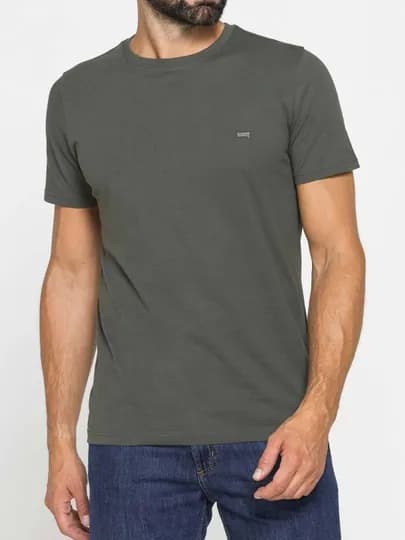 Футболка базовая мужская Carrera Jeans, 100% хлопок, Италия — CARR-801U0047A-ТЕМНСЕР-L