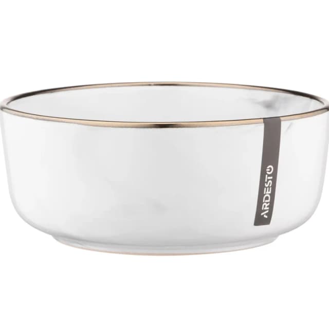Salat kosasi Ardesto Marmo, 15,6 sm, oq, keramika AR2916MRW
