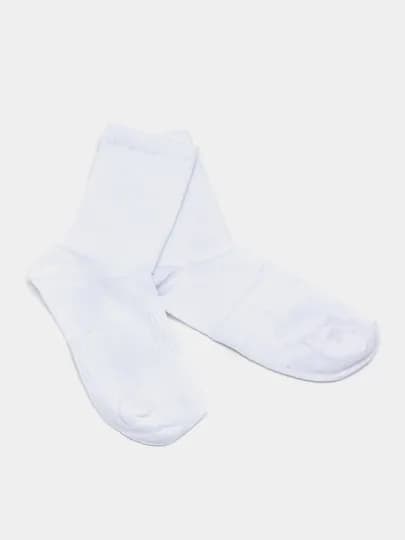 Носки мужские и женские "Bek Max", длинные, спортивные, весенние, 36-41 — BEKMAX-ODNOTON-БЕЛЫЙ-ODN05