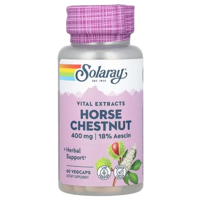 Solaray Vital Extracts Ot kashtan 400 mg, 60 o‘simlik kapsulalari (03666)