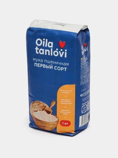 Мука пшеничная Oila Tanlovi, первый сорт, 1 кг — OILATAN-OILA124
