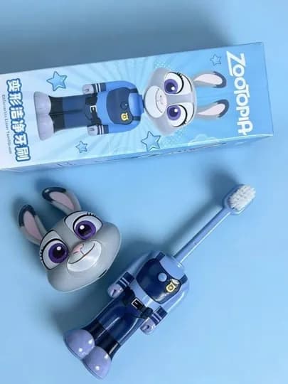 Детская зубная щетка с изображением мультяшного персонажа — NAVSHOP-ZOOTOPIA-ГОЛУБ