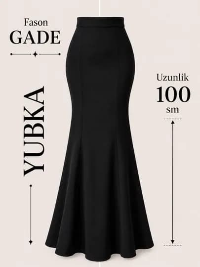 Стильная юбка «Гаде» для женщин и девушек — UMSARMU-GADE-ЧЕРН-L