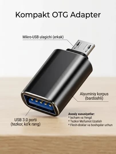 USB-C HUB, многофункциональный адаптер с портами USB 3.0, USB-C, HDMI, SD и MicroSD — ALCHINA-OTG2-ЧЕРНСТЕ