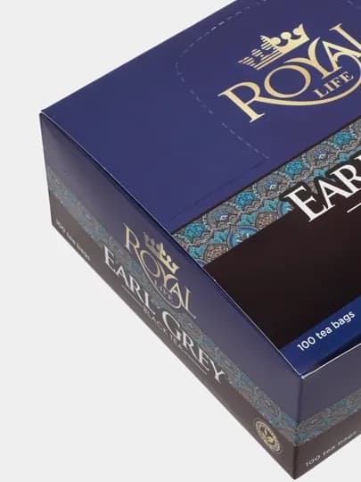 Чай черный Royal Life Earl Grey, 100 пакетиков, 150 г — ROYALT-P0D6BB2