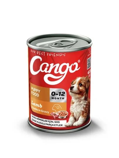 Влажный корм Cango для щенков с ягнёнком в соусе, 415 г — PETPLAN-04050041516-24