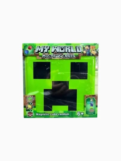 Магнитный конструктор My World Magnetic Cubes — MANATOY-MAGNETICCUBES-ЗЕЛЕН