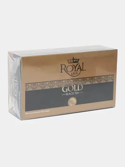 Чай черный Royal Life Gold, 100 пакетиков, 150 г — ROYALT-P0D6BA3