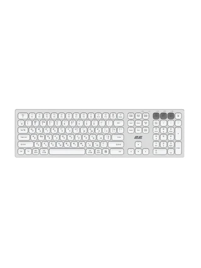 Клавиатура 2E KS270 Silver/White Wireless