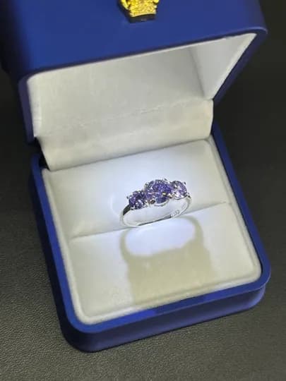 Серебряное кольцо 925 пробы, кольца для девушек и женщин, серебряные кольца — BEKSILV-RINGS8TIPS-ЛАВАНД-17