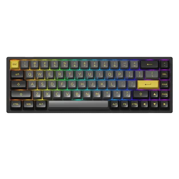 Механическая клавиатура Akko 3068B Plus Black&Gold CS Jelly Purple RGB (6925758619288)