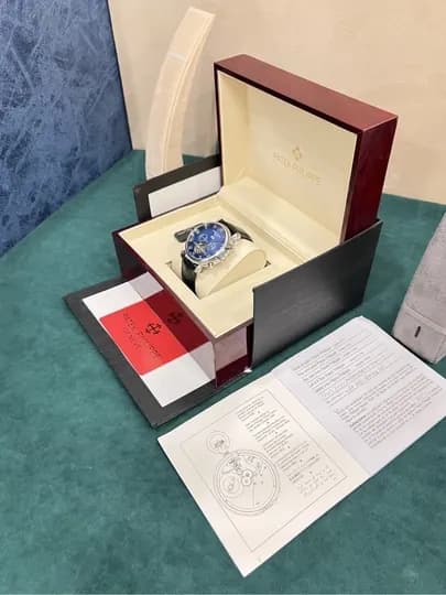 Часы мужские PATEK PHILIPPE, механика, классика — CLEANNE-PHILP21-СИНИЙ
