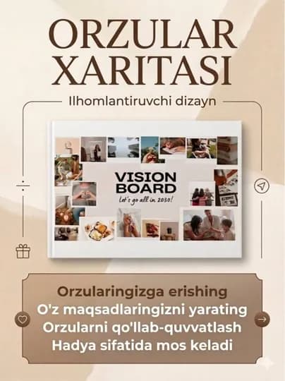 Карта желаний – Vision Board набор для визуализация целей — IDEALLL-ORZULARXARITASI