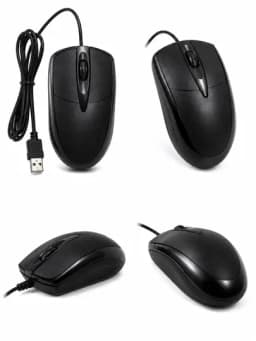 Мышь для компьютеров и ноутбуков, универсальная, проводная, с USB-подключением, черная — FRENK-SICHQONCHAQ-ЧЕРНСТЕ