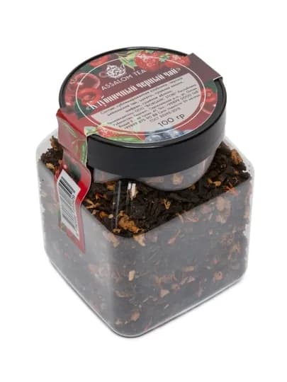 Фруктовый черный чай "Клубничный", 100 г — BISTORE-ЧКЛУБНИ