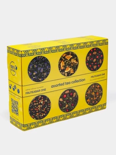 Fruteabar ONE Assorted tea collection. Набор из 6 видов чайных купажей, 240г — FRUTEA-P0E59A6