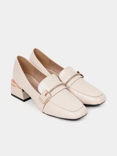 Женские лоферы BELLISIMA 544-25E' с широким каблуком, 3 цвета, размеры 36–40 — MYSHOE1-54425E-КРЕМОВ-37