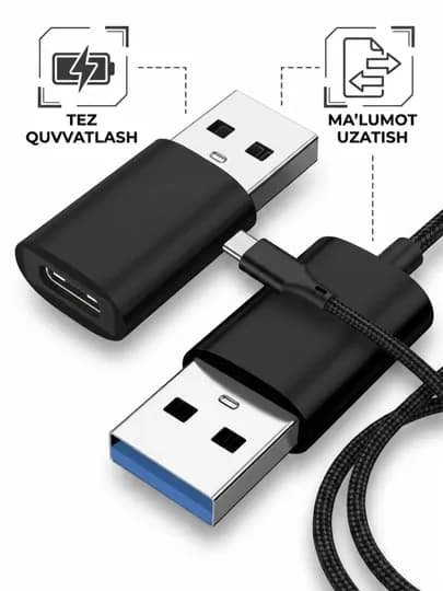 USB-C HUB, многофункциональный адаптер с портами USB 3.0, USB-C, HDMI, SD и MicroSD — ALCHINA-OTG2-ЧЕРН
