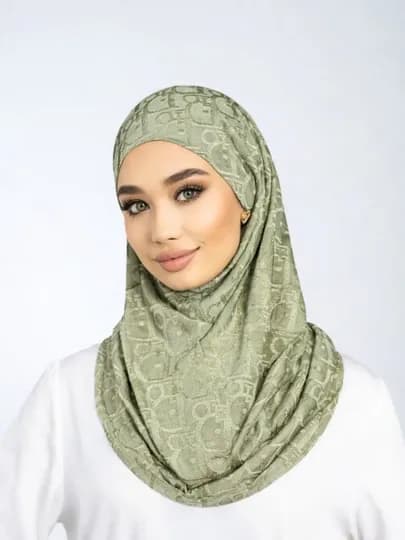 DIOR Готовый платок бони и чеченка — STYLEN1-TURKIYE-ЛЗЕЛЕН