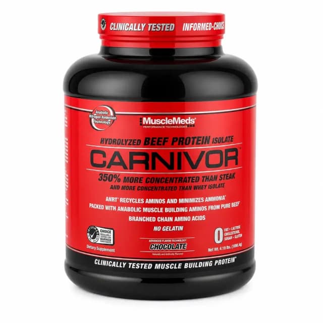 Mol go’shti oqsilining gidrolizlangan izolyati MuscleMeds Carnivor Beef Protein Chocolate, 1898,4 g