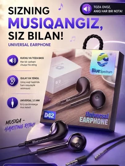 Проводные наушники 3.5mm Stereo с микрофоном для Android iPhone — LUXE123-SIMLINAUSHNIK-АМЕТИС