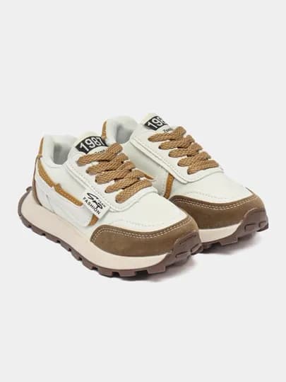 Детские кроссовки, эко - кожа, 22 - 30 размеры, на шнурках — BYDSHOE-DETKROSS-БЕЛЫЙ-27