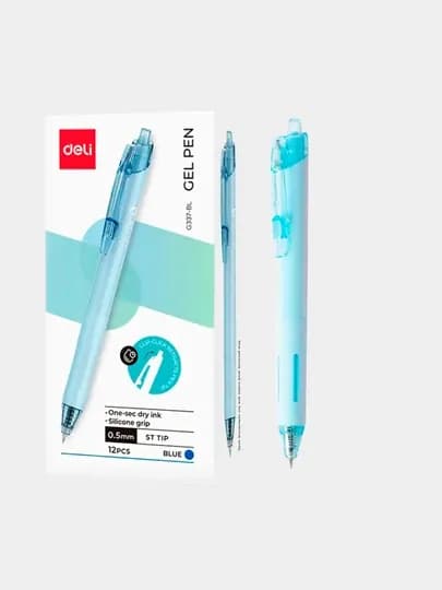 Ручка гелевая 0,5мм EG337-BL (сн) Deli — DELISTO-337BLEG-ГОЛУБ
