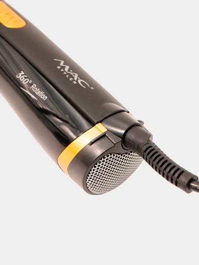 Профессиональный фен-щетка MAC Styler, фен с ионизацией для волос, мультистайлер — ELELIV-NABMAC-БАГРОВ
