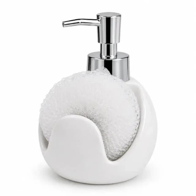 Yumaloq oshxona sovunxonasi SENORITA HOME White 25-155, 1 dona