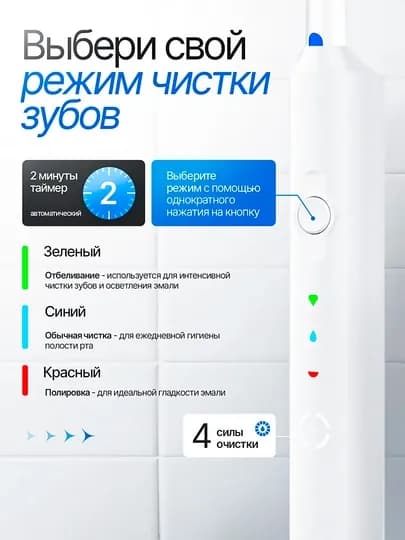 Электрическая зубная щетка, для взрослых и детей, с возвратно-вращательной технологией — PANELEC-TOBRUSH-БЕЖЕВ