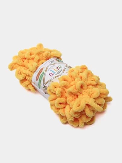 Пряжа Alize Puffy с большими петельками, однотонный — KARTOPU-ALPUFY2-ЖЕЛТ