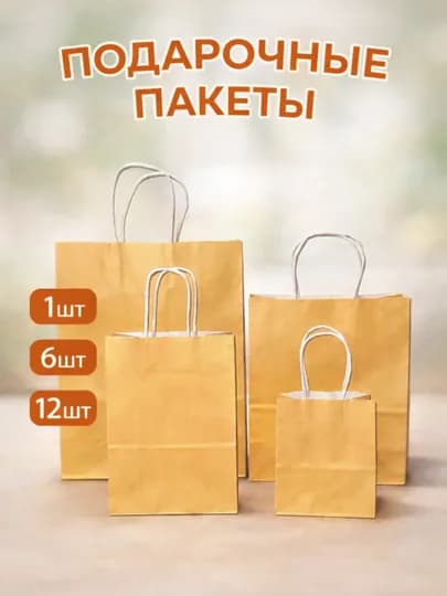 Крафт-пакеты для подарков, подарочная упаковка, подарочные пакеты, бумажные пакеты — BARAAKK-KRAFPAK-МАНГО-16x22-1