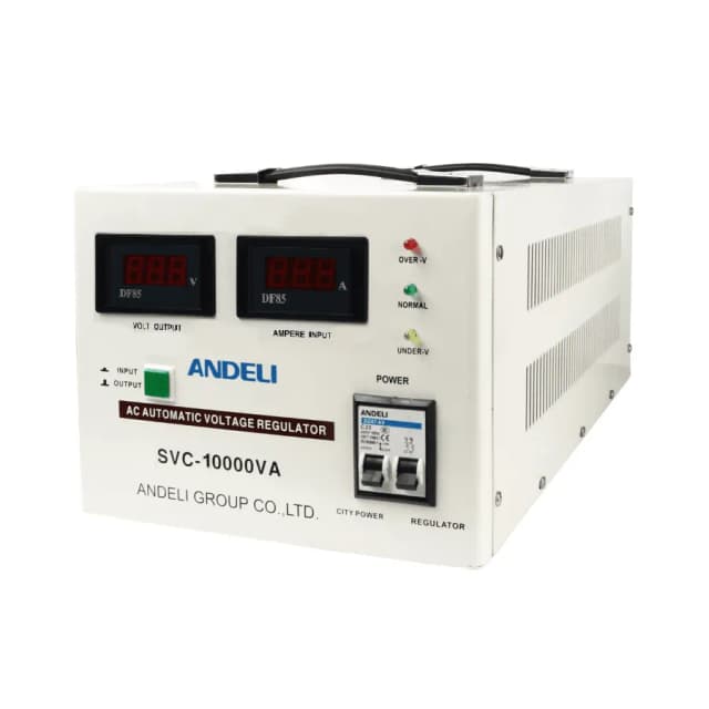 Стабилизатор напряжения Andeli ASV-D 10000VA, бежевый