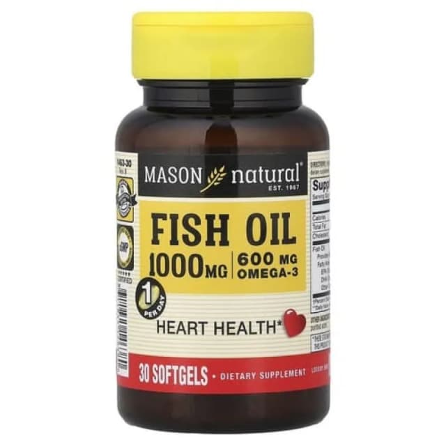 Рыбий жир Mason Natural Fish Oil Omega 3, 30 капсул