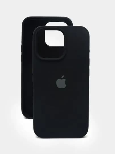 Чехол на iPhone 7,8,SE,XR,XS,11,12,13,14,15,16,17,Pro,Max,Plus, цветной, силикон — GROUPX-NEWSILIKON-ЧЕРН-16MAX