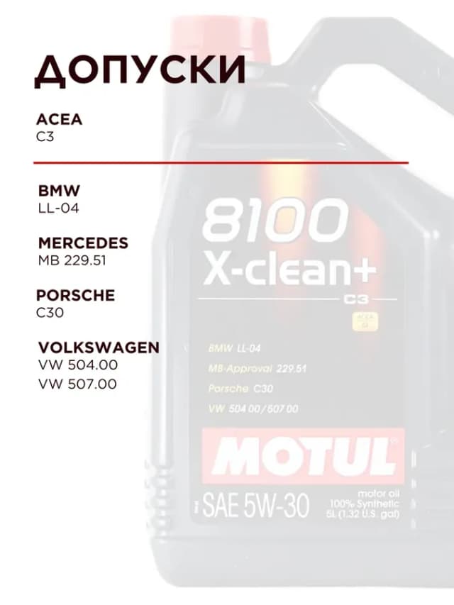 8100 X-CLEAN+ моторное масло 5W30 синтетическое 5л