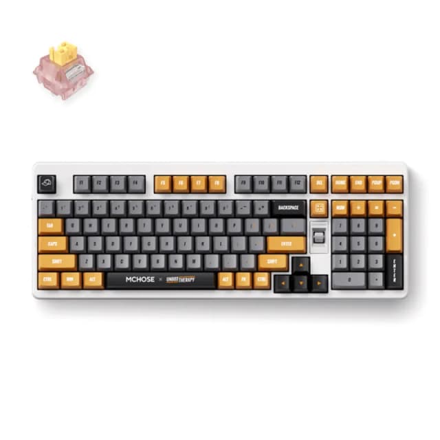 MCHOSE x Unbox Therapy UT98, Retro Therapy, Silent Peach V3 Switch, Hot-Swap