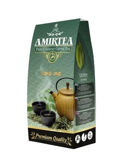 Amir Tea, Чай зеленый, В/С, Long Jing, 80 г — АМИРТЕА-651175