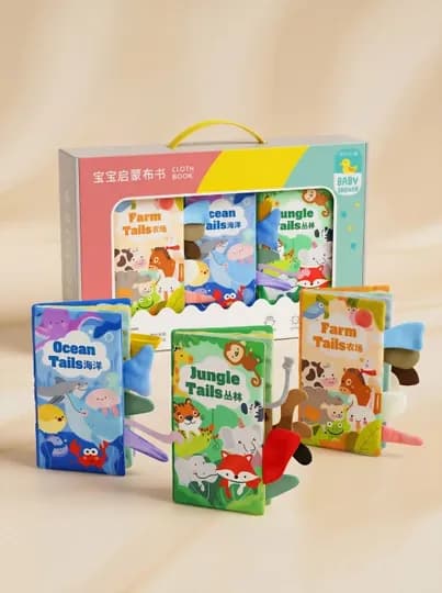 Образовательная тканевая книга для детей — TEMAX-KITOBCHALAR-БЕЖЕВ